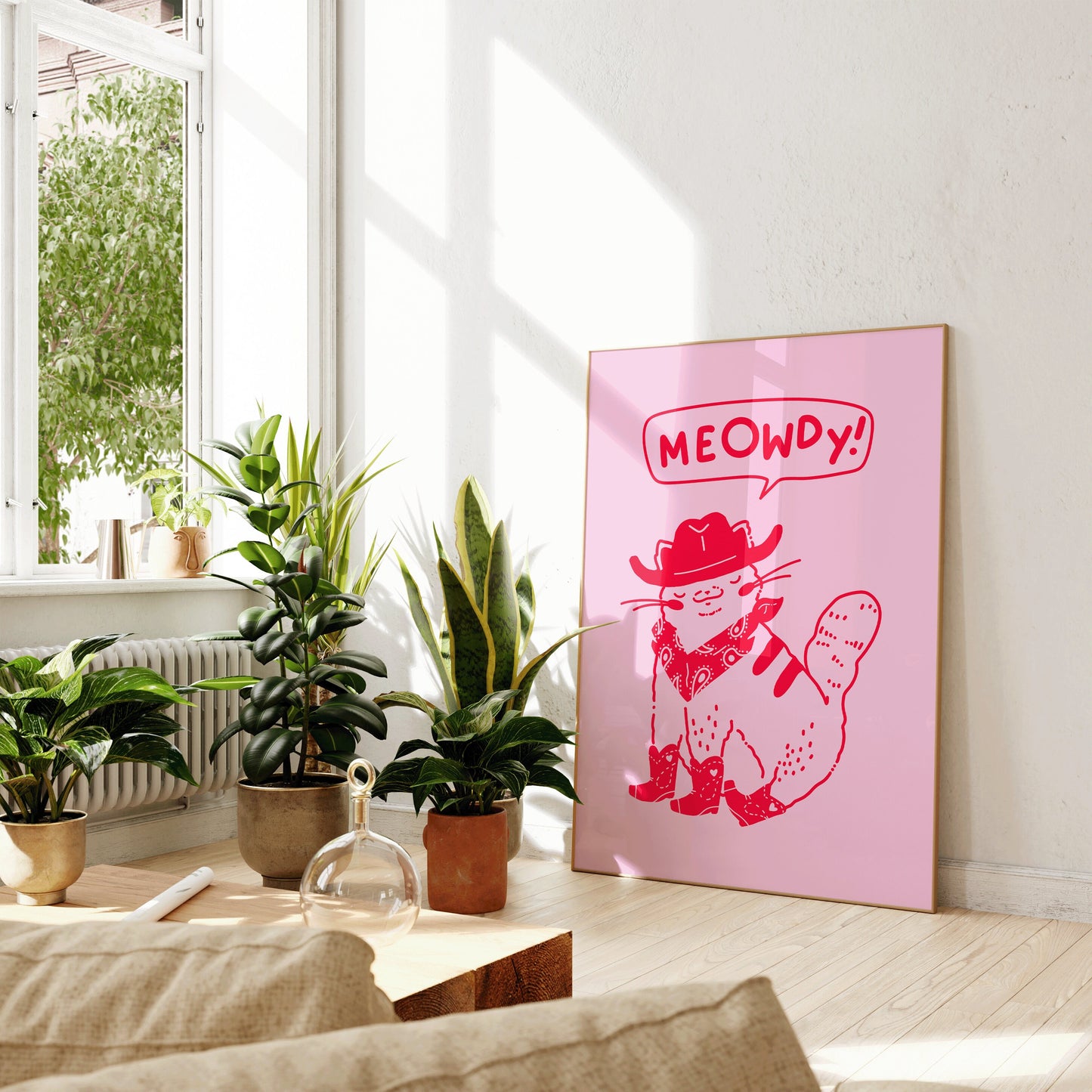 Meowdy! Art Print