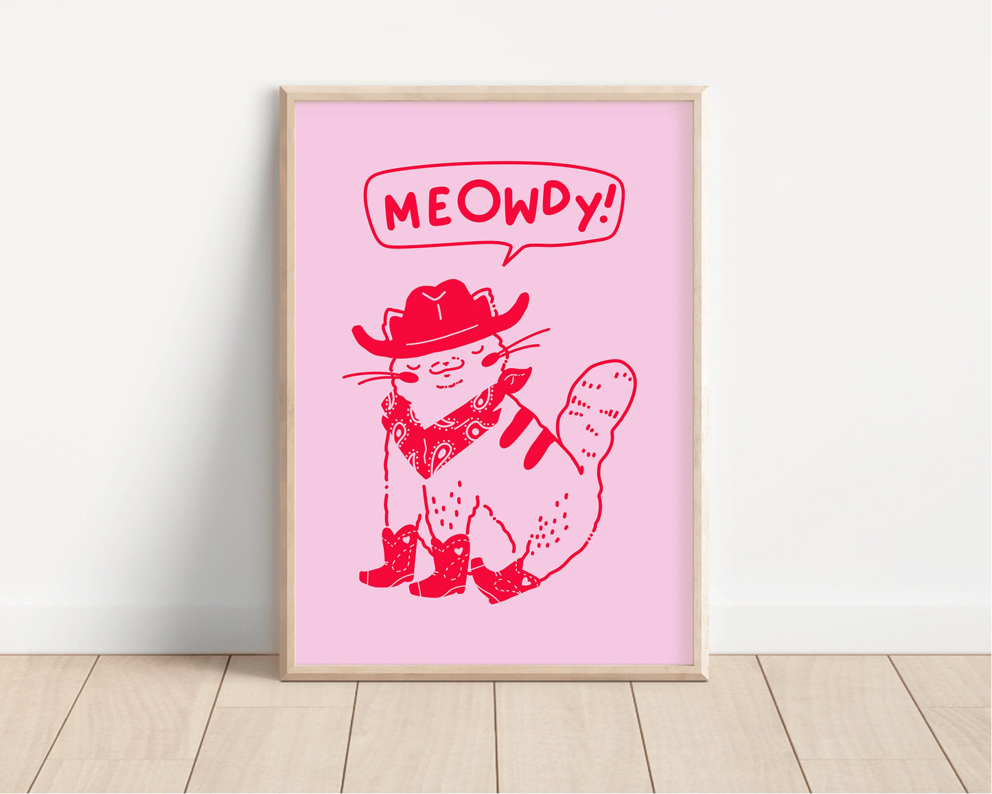 Meowdy! Art Print