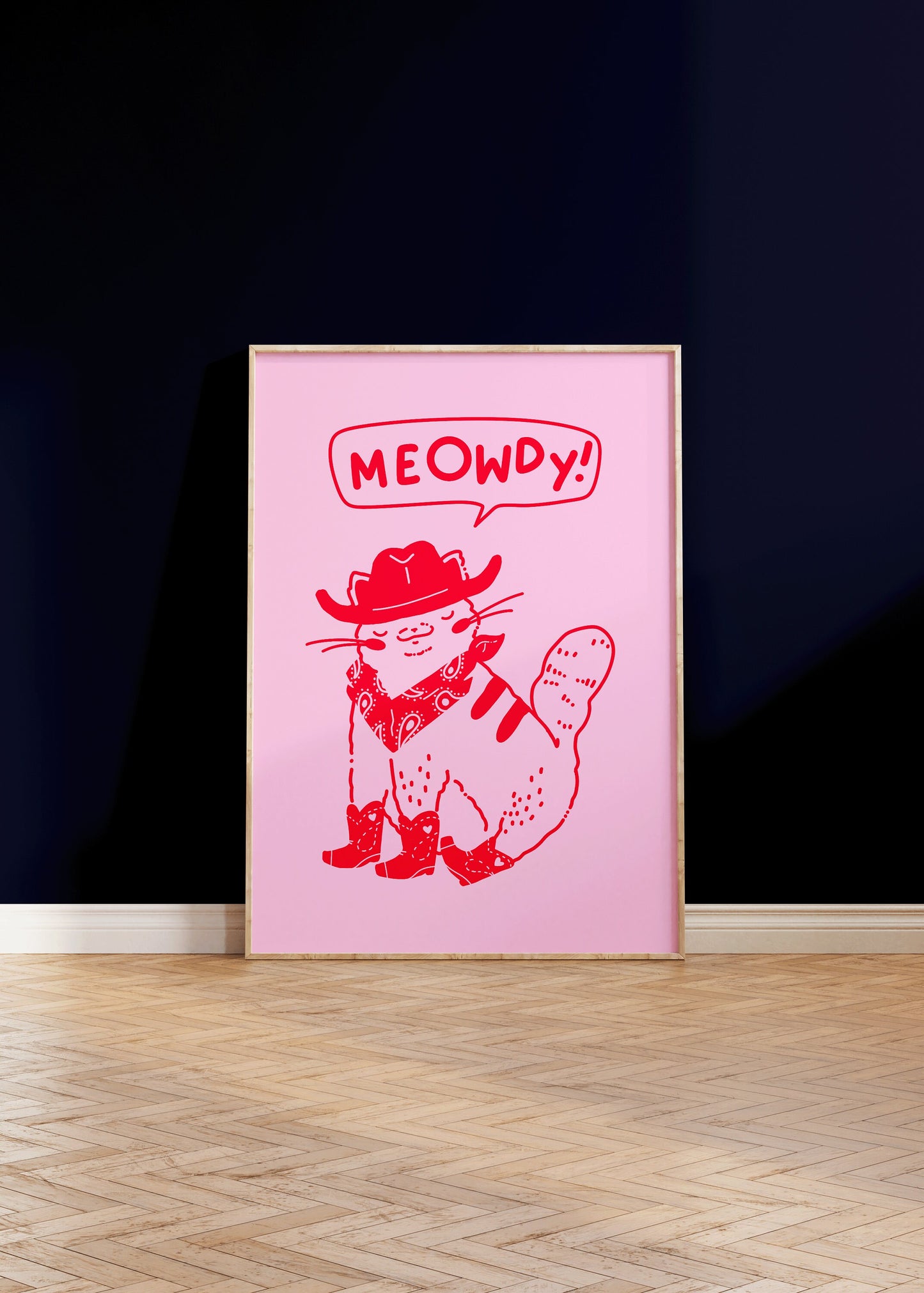 Meowdy! Art Print