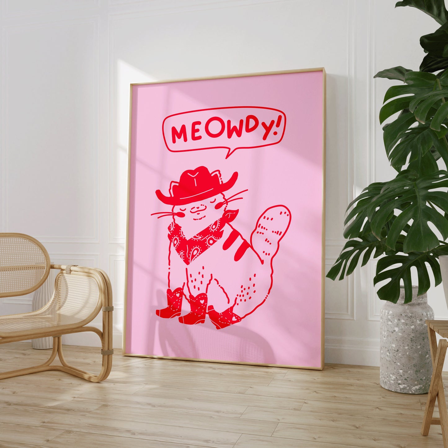 Meowdy! Art Print