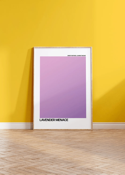 Lavender Menace Print Featuring poetry by Sappho