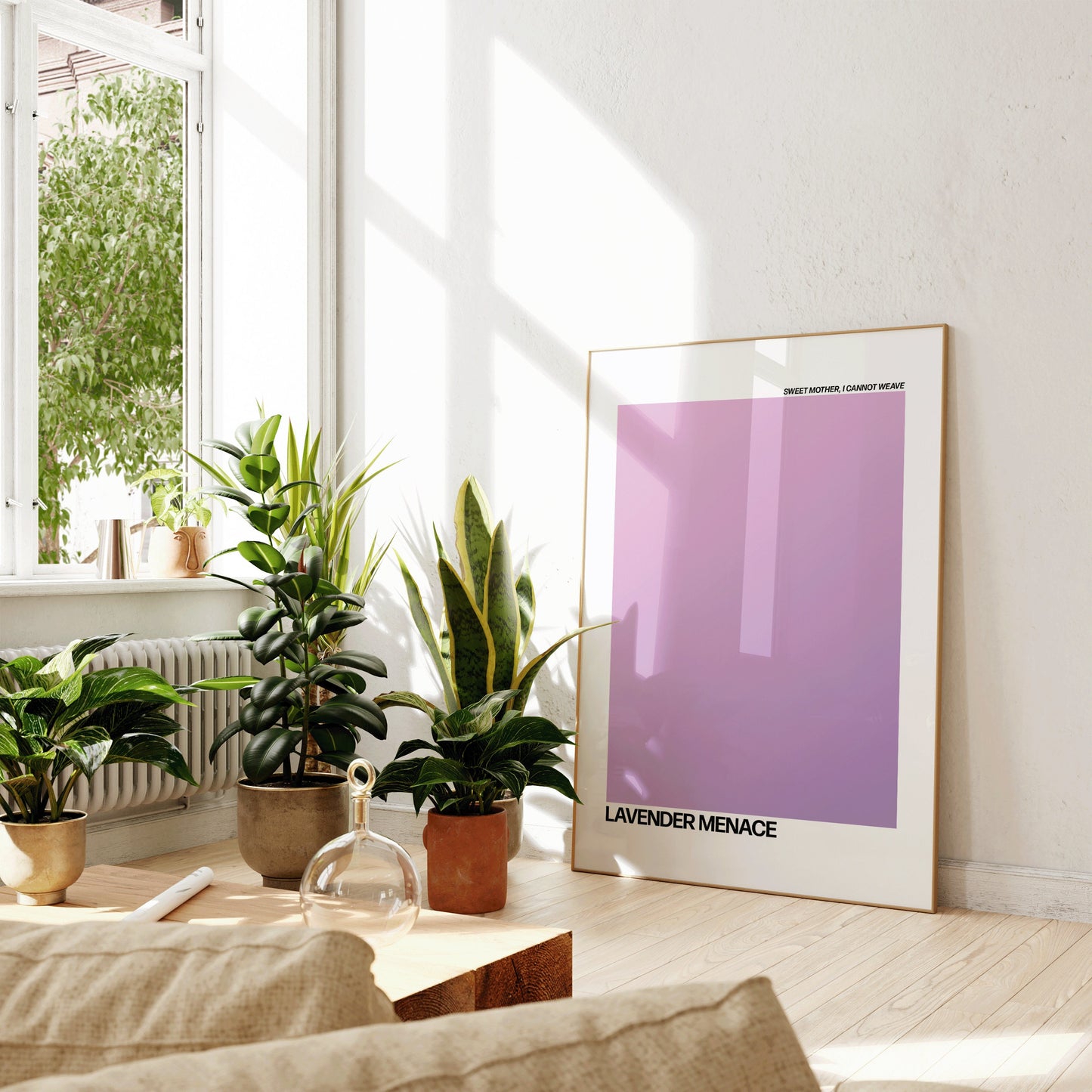 Lavender Menace Print Featuring poetry by Sappho