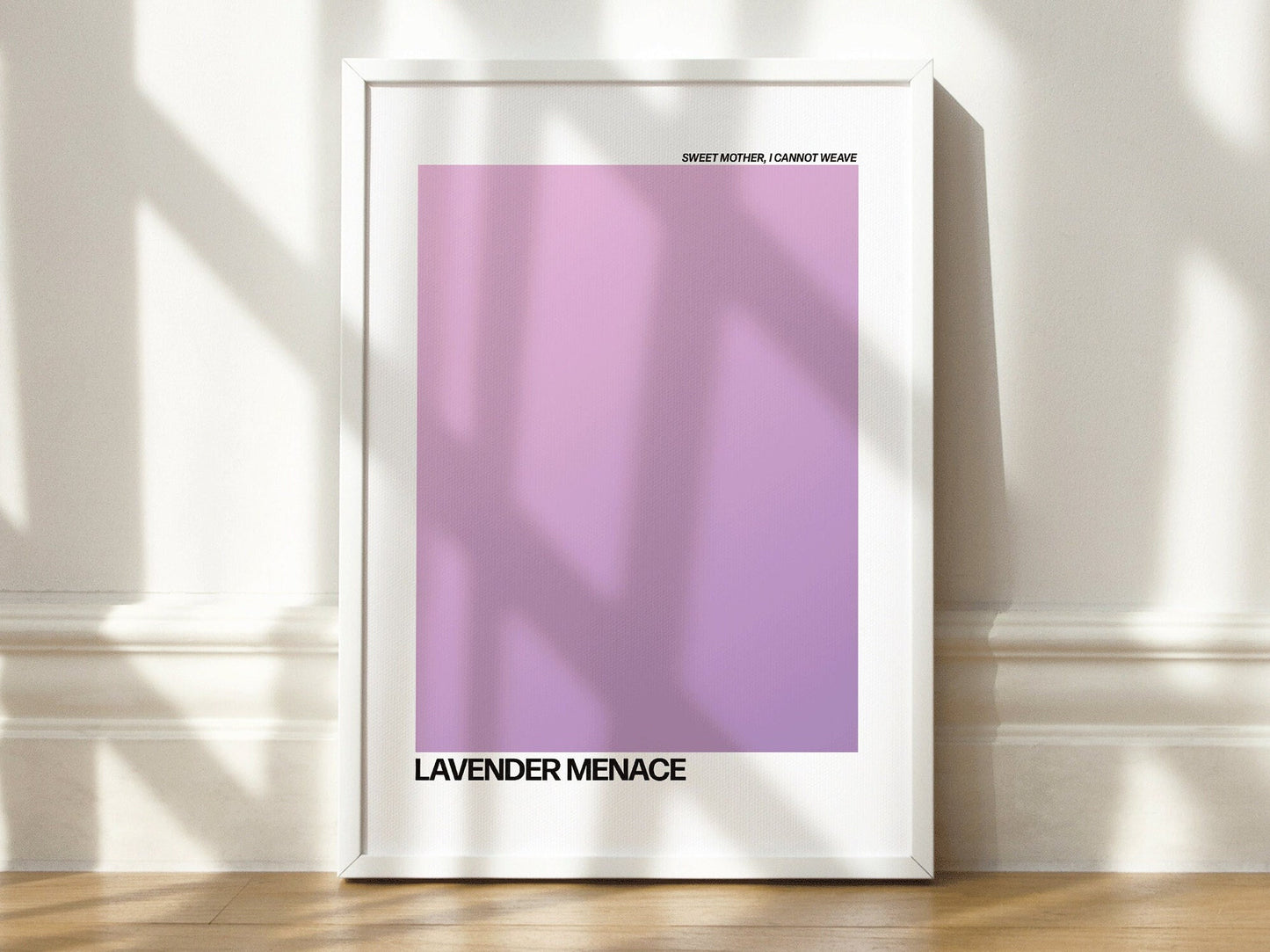 Lavender Menace Print Featuring poetry by Sappho