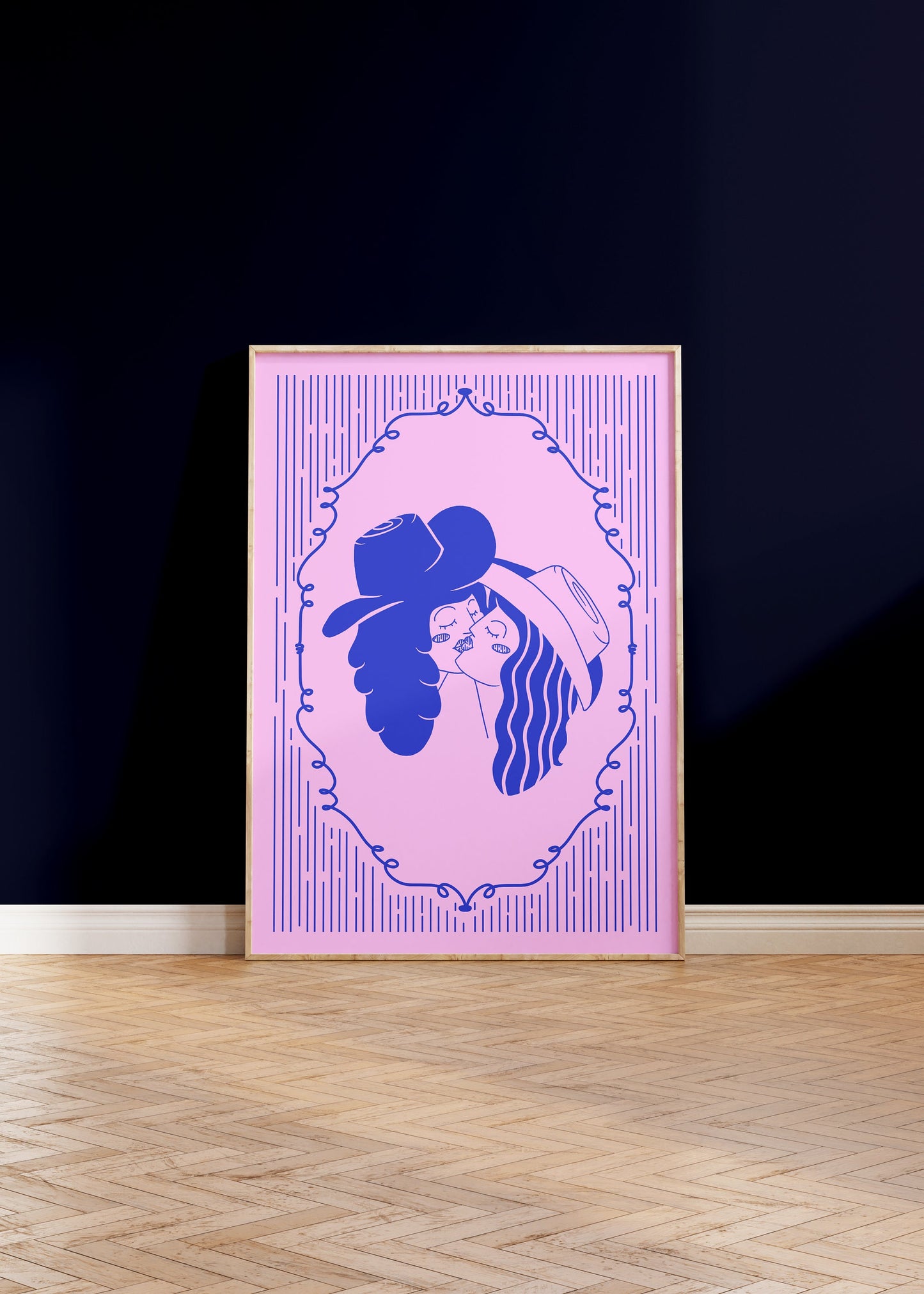 Kissing Cowgirls Print