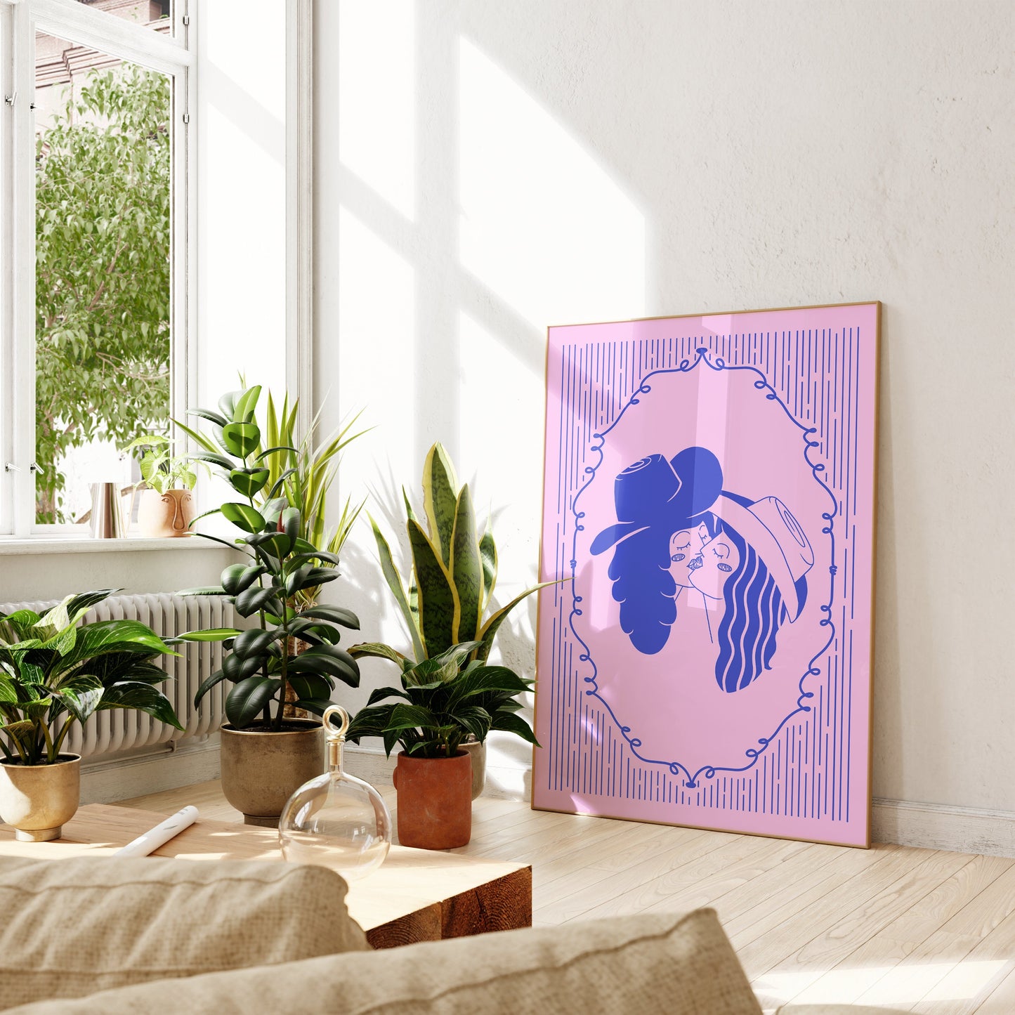Kissing Cowgirls Print