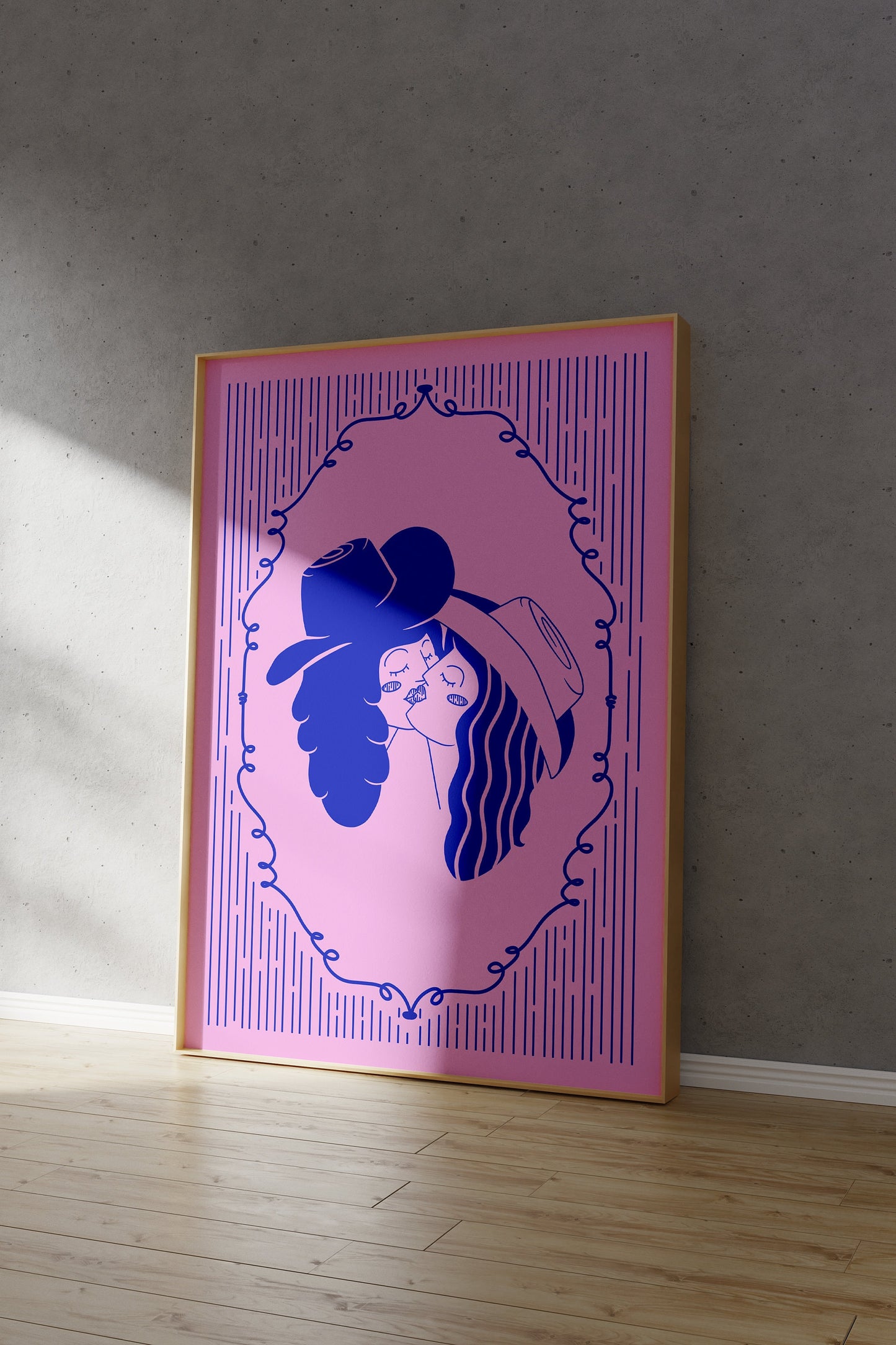 Kissing Cowgirls Print