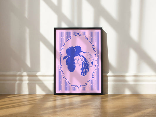 Kissing Cowgirls Print