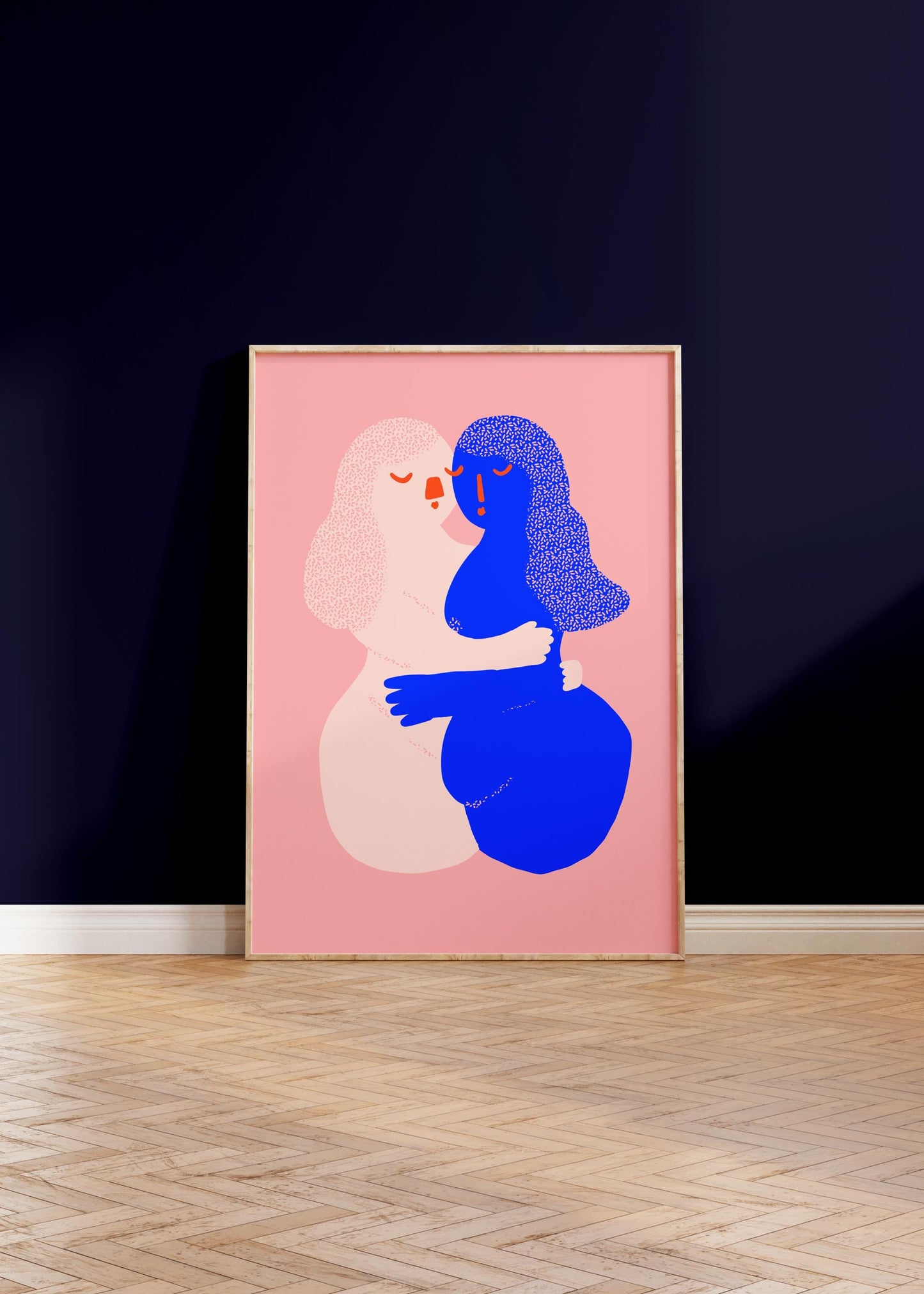 Kissing Ladies Print