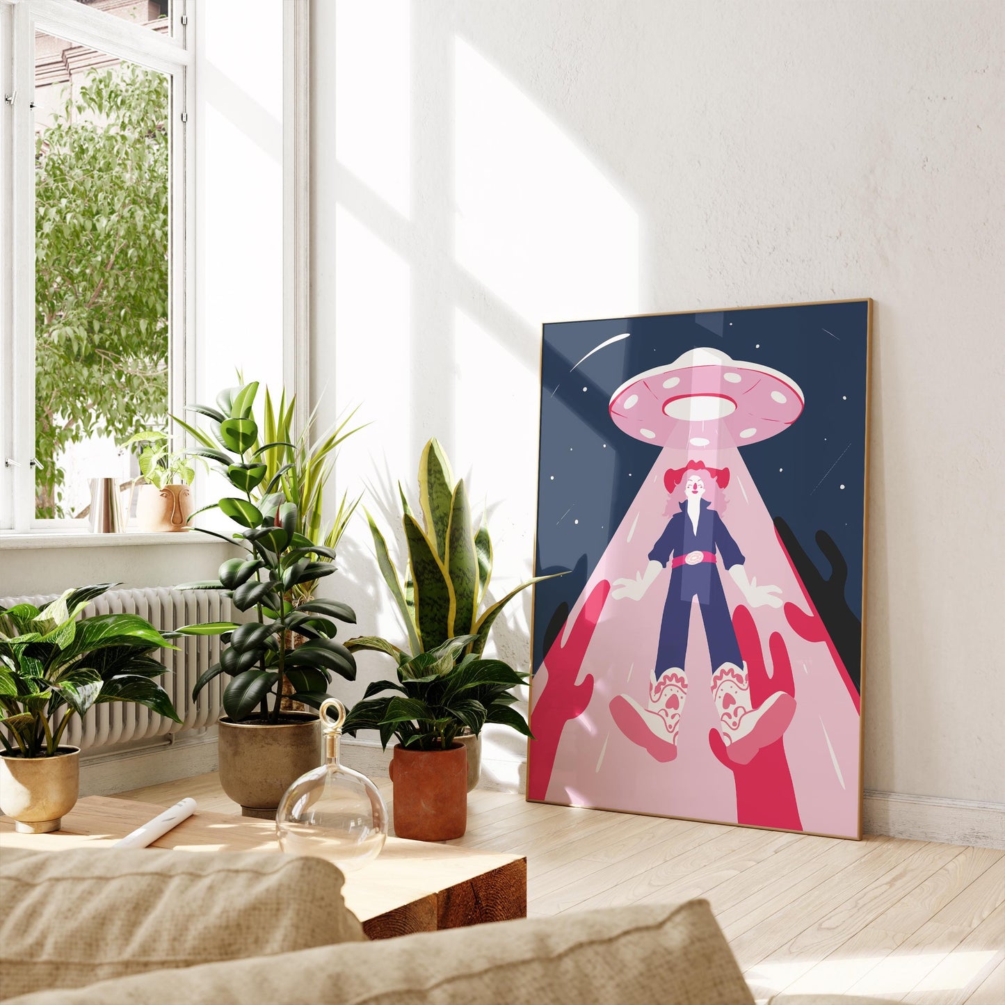 Cosmic Cowgirl Abduction Poster