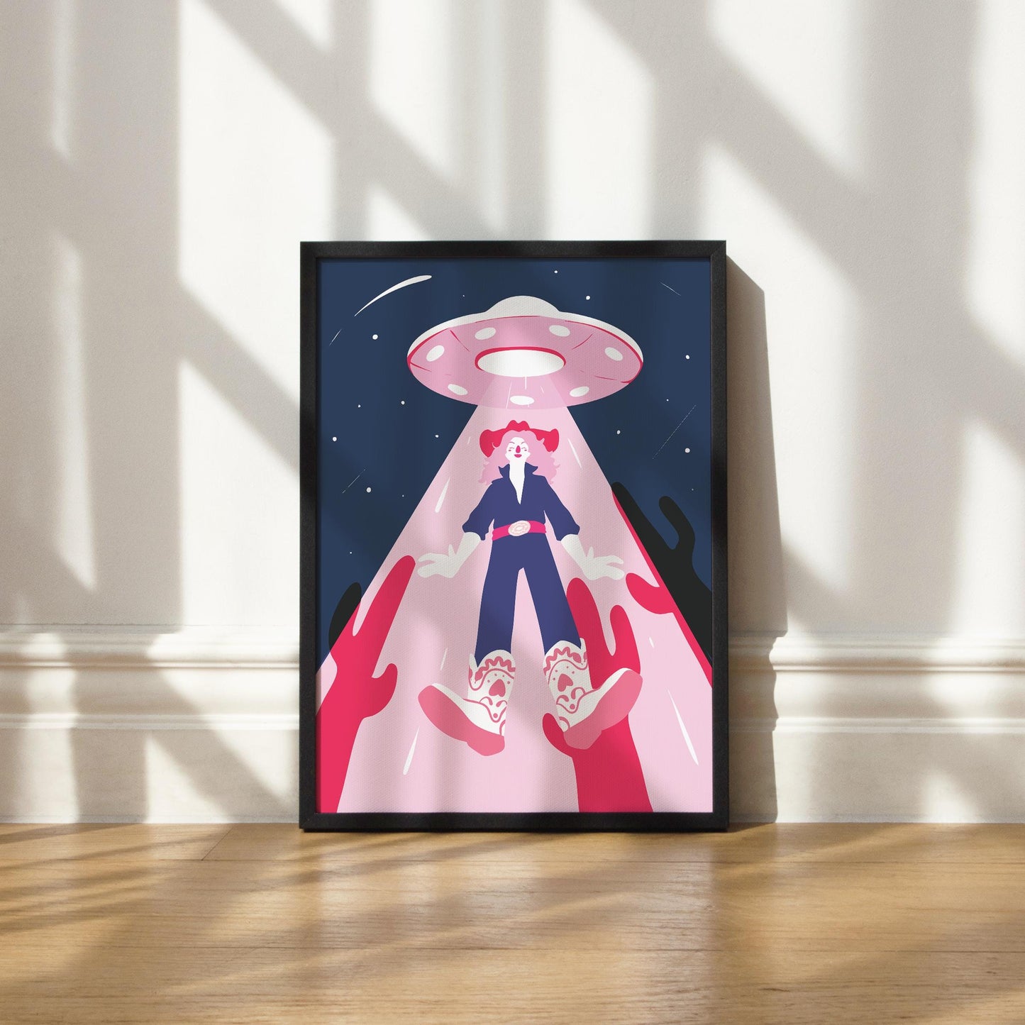 Cosmic Cowgirl Abduction Poster