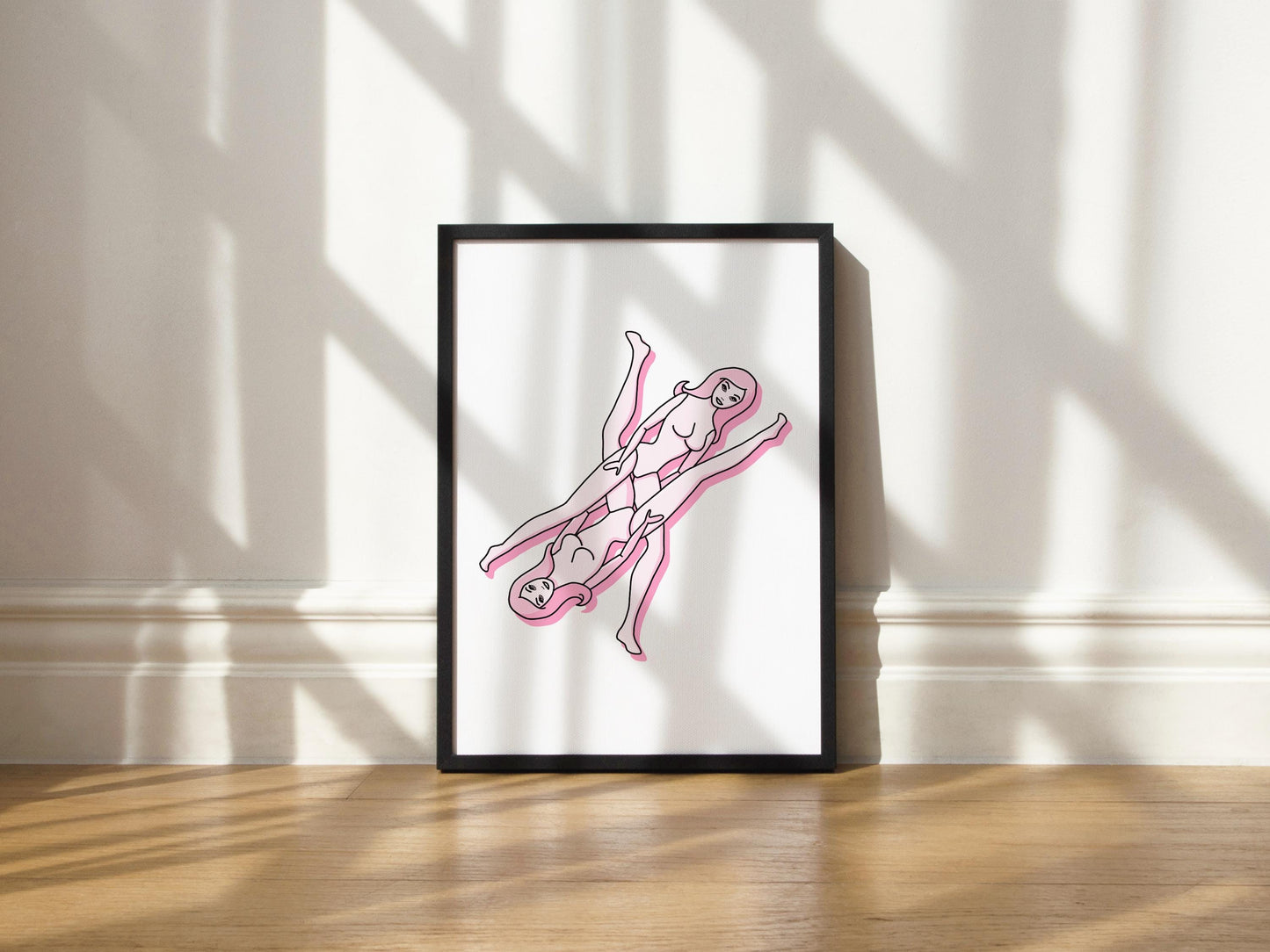 Sapphic Scissoring Dolls Print