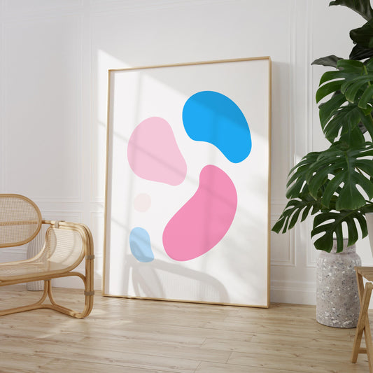 Subtle Trans Pride Abstract Print