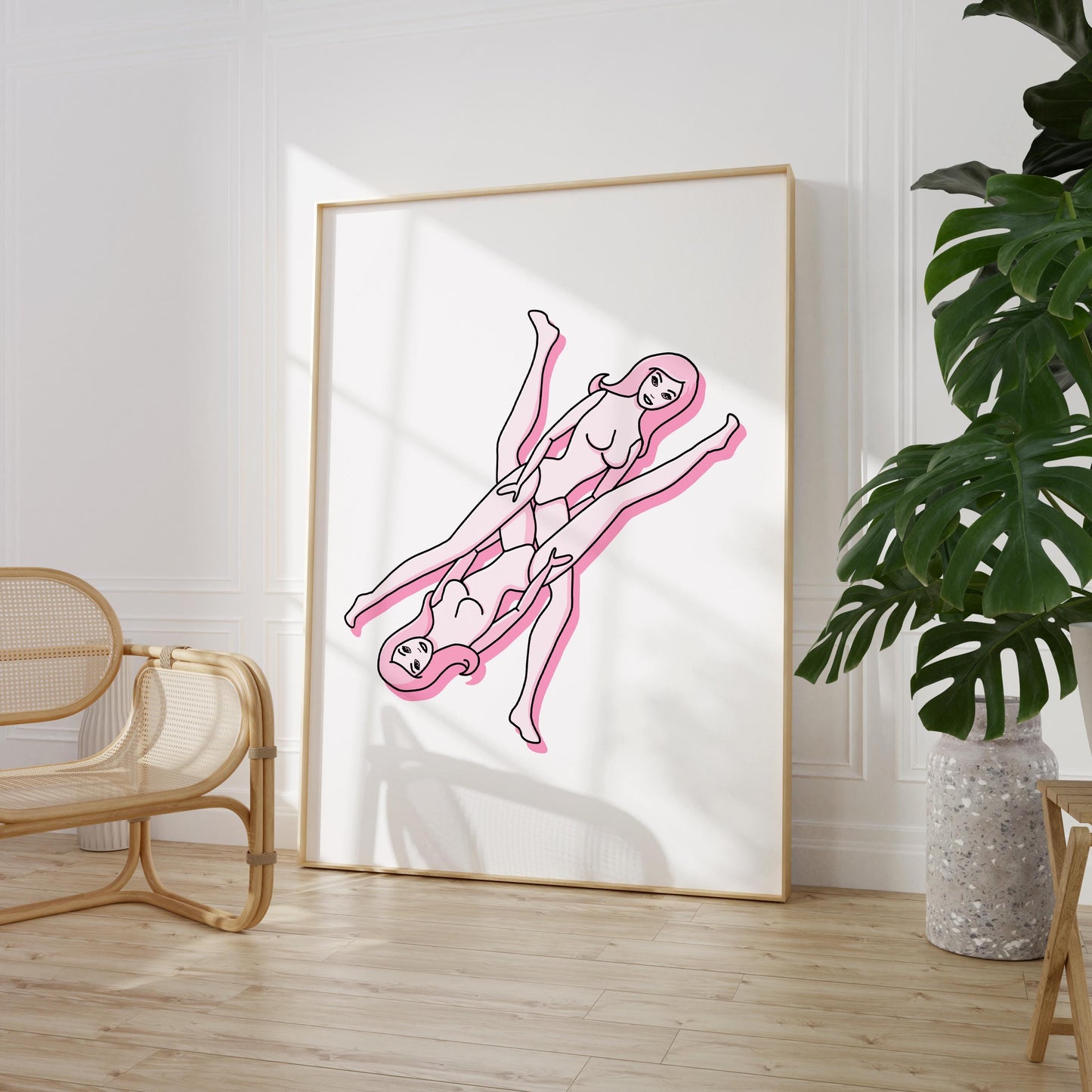 Sapphic Scissoring Dolls Print