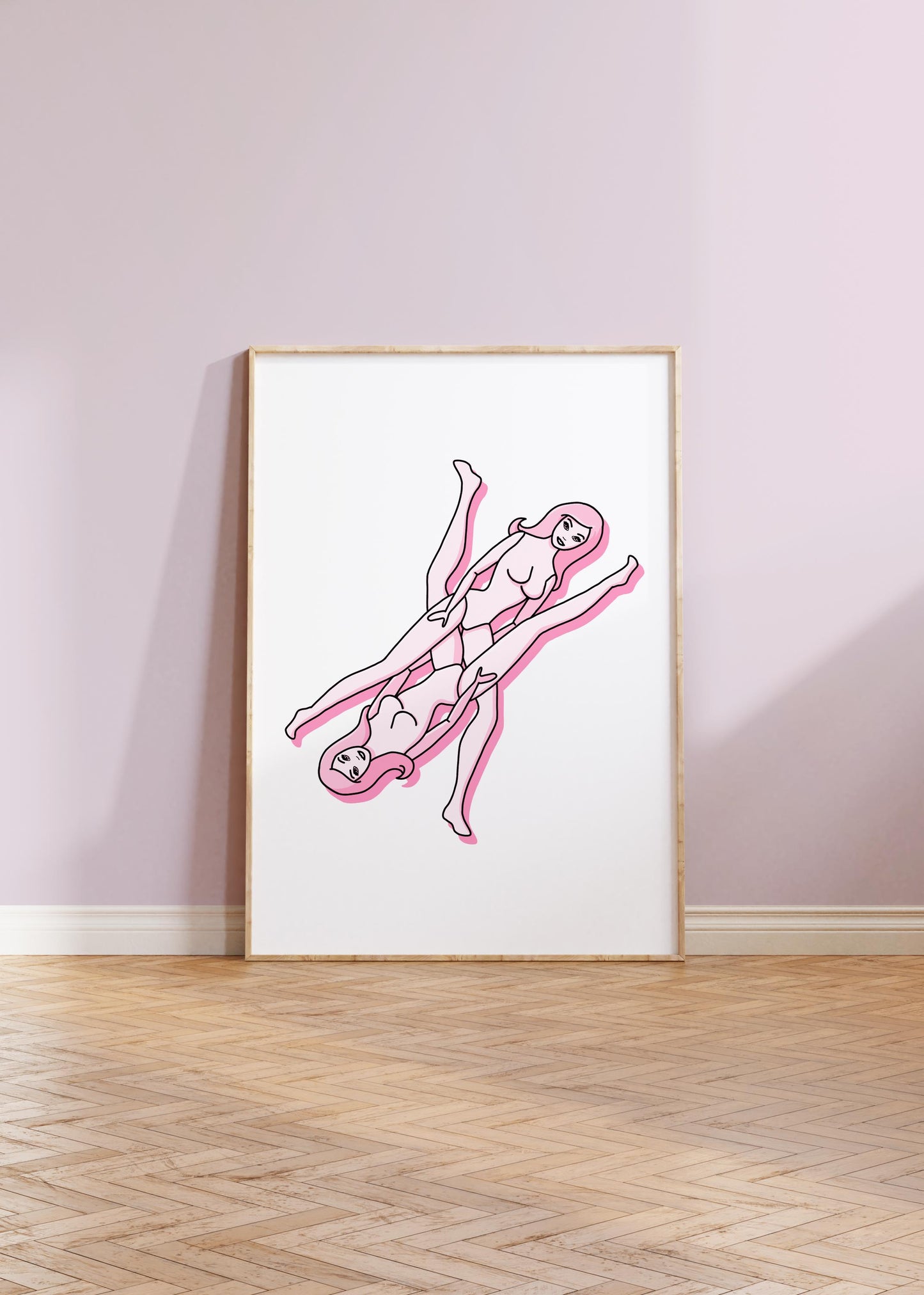 Sapphic Scissoring Dolls Print