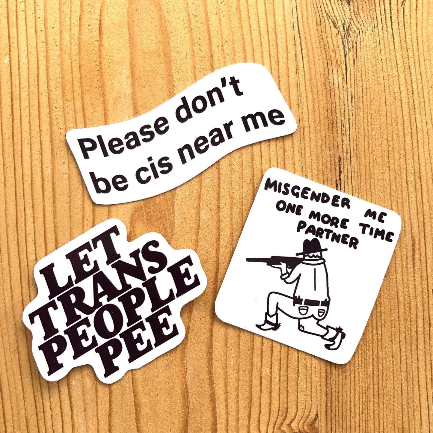 Trans Pride Sticker Bundle, Funny Queer Stickers