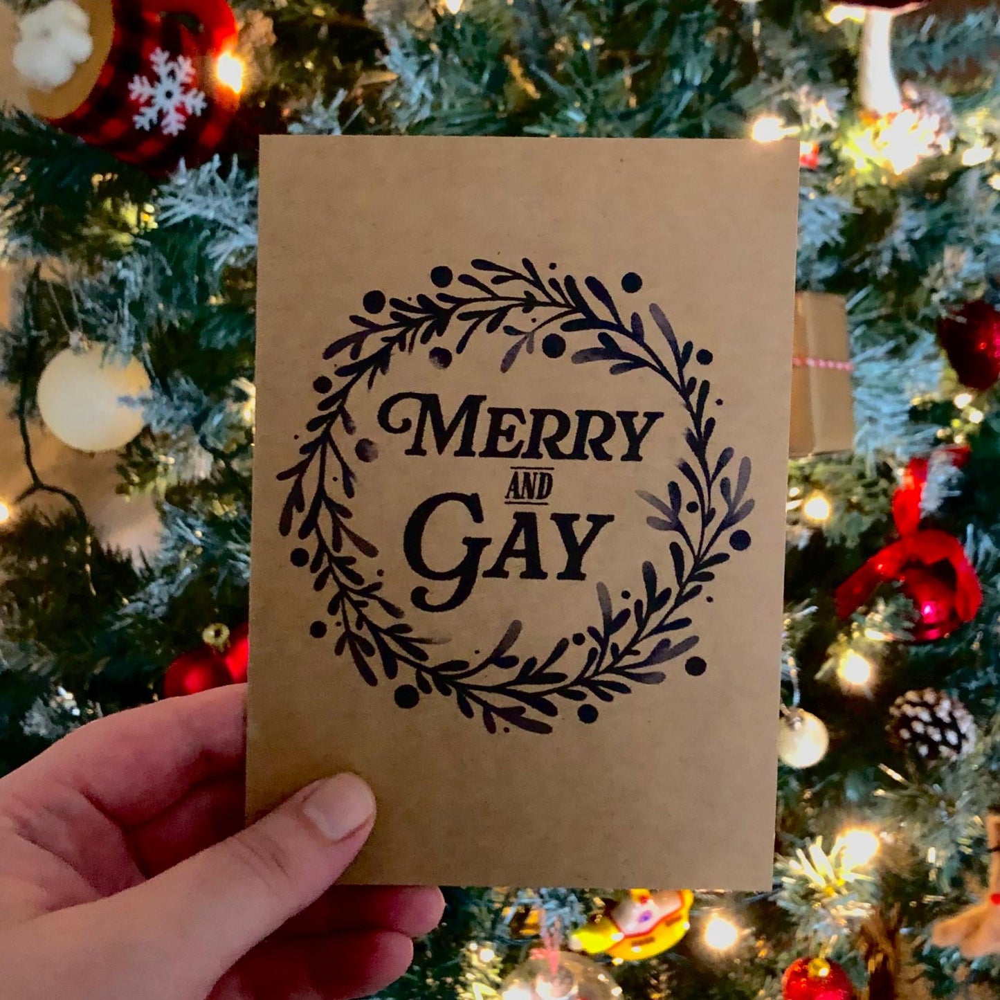 Merry and Gay Christmas Card Pack with Envelopes