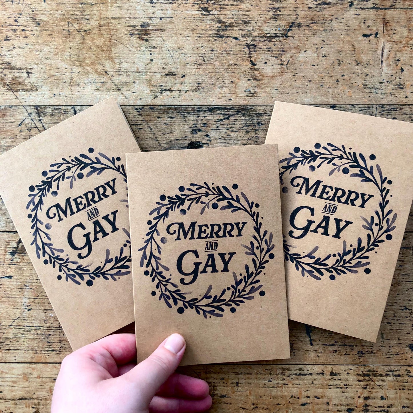 Merry and Gay Christmas Card Pack with Envelopes