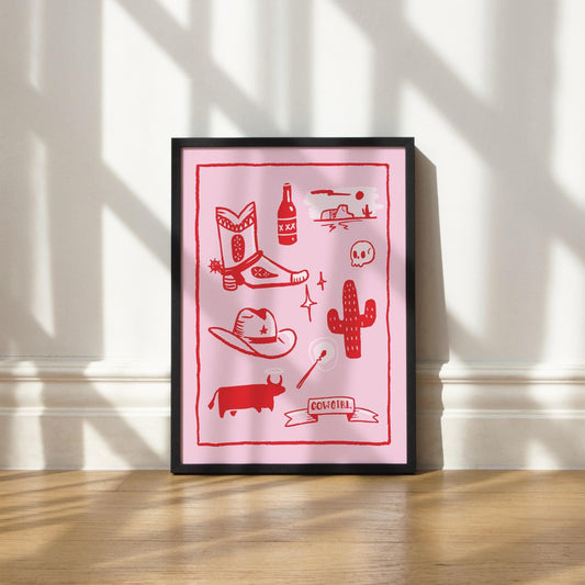 Cowgirl Flash Sheet Poster