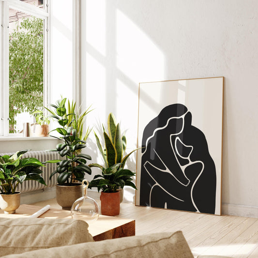 Sapphic Hug Art Print